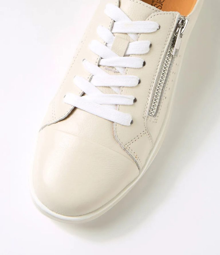 Auggie Cream Leather Sneakers 4